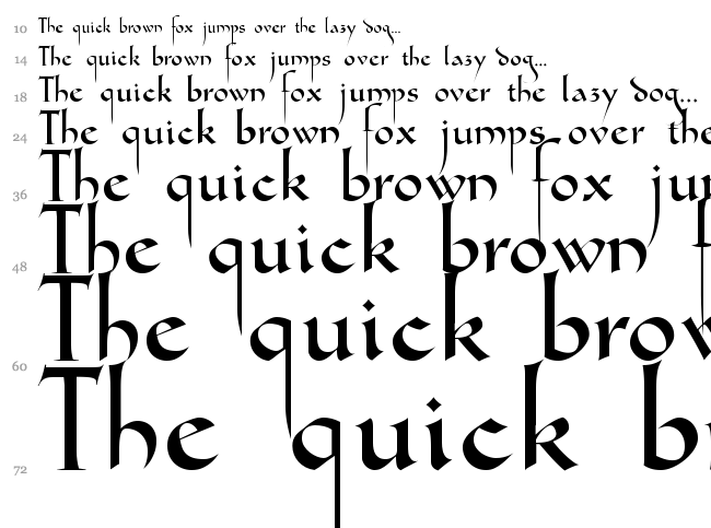 Gondola SD font waterfall